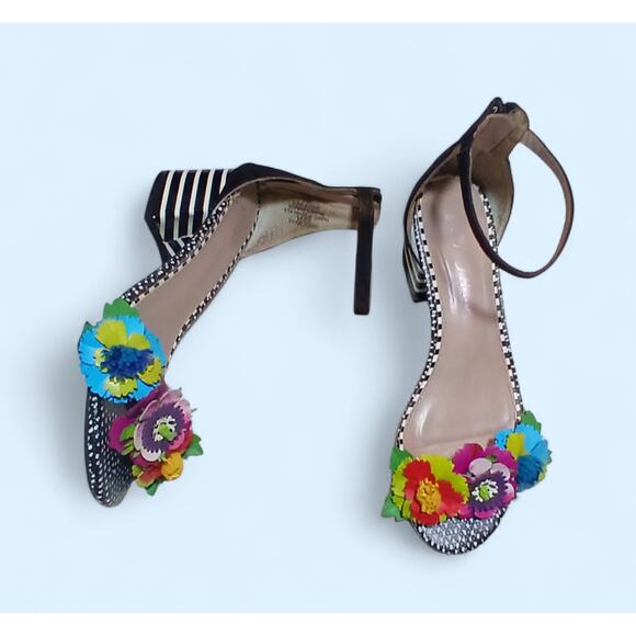 Betsey Johnson Shoes - Women's Betsy Johnson Lore Floral Flower Ankle Strap Sandal Multi-color Size 6.5